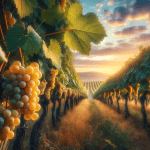 Hanepoot vineyard at dawn