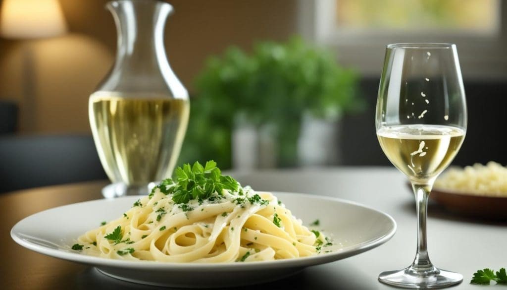 Pairing wine with creamy pasta