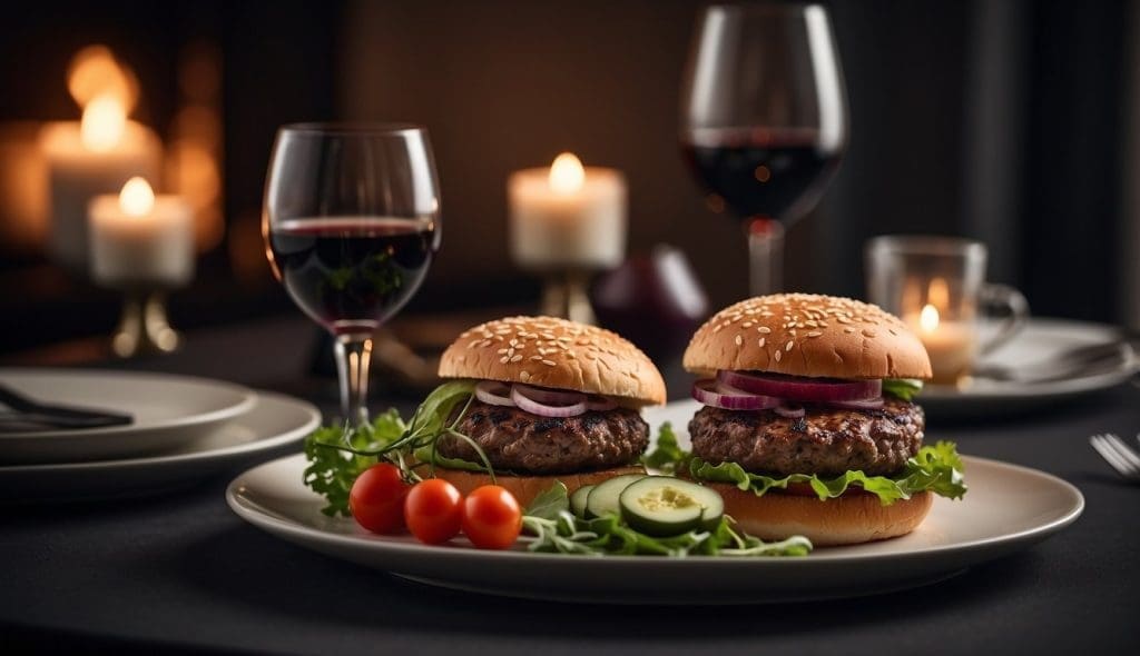 wine pairing with lamb burgers