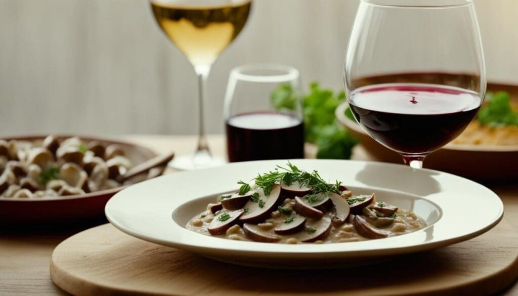 Red wine for mushroom stroganoff